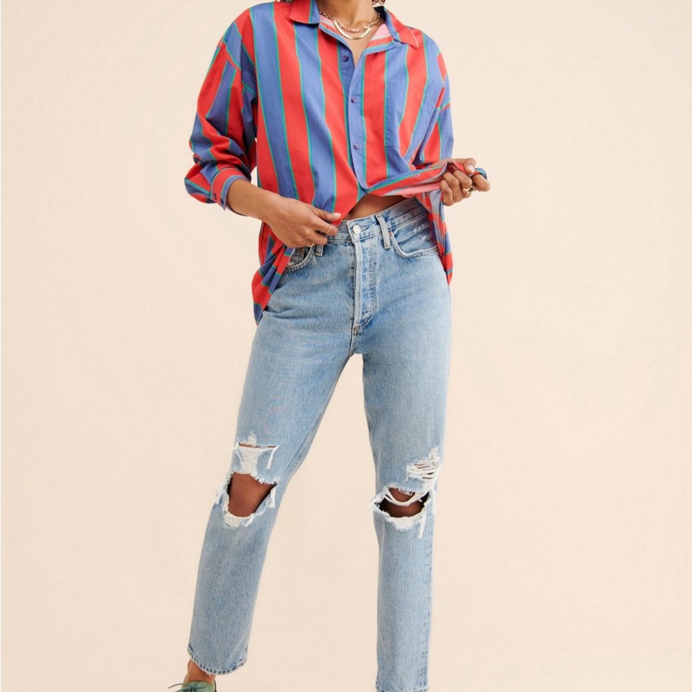 Classic Light Blue Distressed Jeans